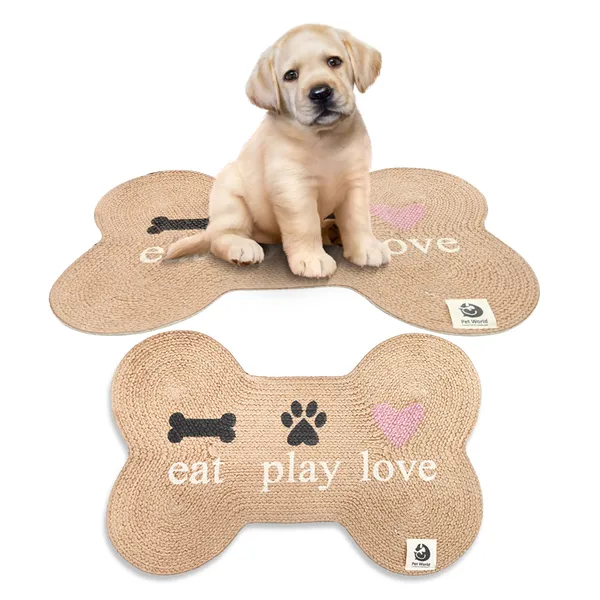 Beige_Premium_Bone_Shape_Cotton_Mat_For_All_Pets