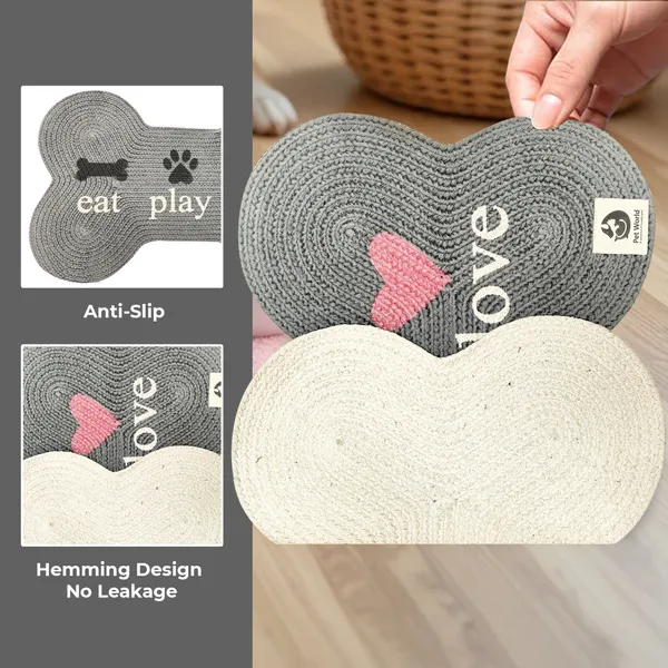 Grey_Premium_Bone_Shape_Cotton_Mat_For_All_Pets
