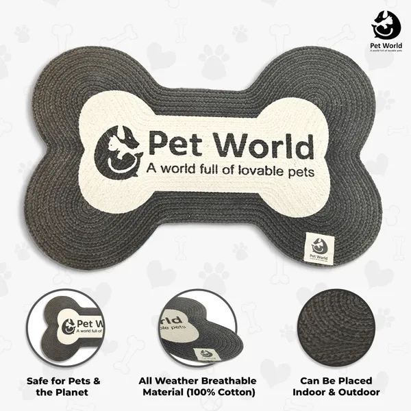 Black_&_White_Premium_Bone_Shape_Cotton_Mat_For_All_Pets