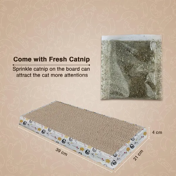 Brown_Premium_Scratcher_With_Tray_&_Nip_For_Cats