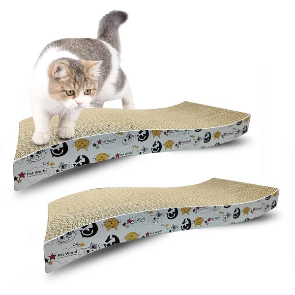 Brown_Premium_Scratcher_Reversible_Shallow_With_Nip_For_Cats(PACK_OF_2)