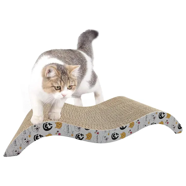 Multicolor_Premium_Scratcher_Double_Wave_With_Nip_For_Cats
