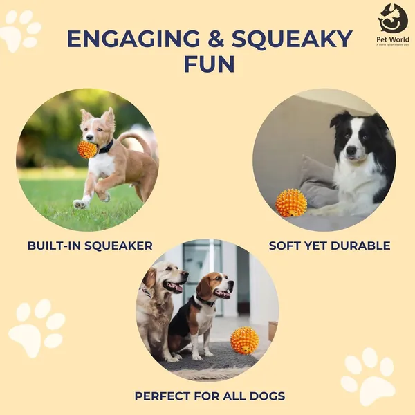 Multicolour_Premium_Vinyl_Hedgehog_Chew_Ball_Toy_For_All_Pets