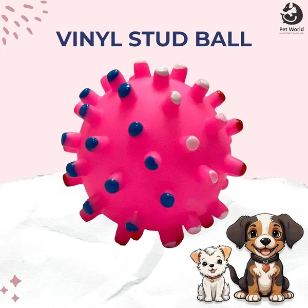 Multicolour_Premium_Vinyl_Stud_Ball_Toy_For_All_Pets