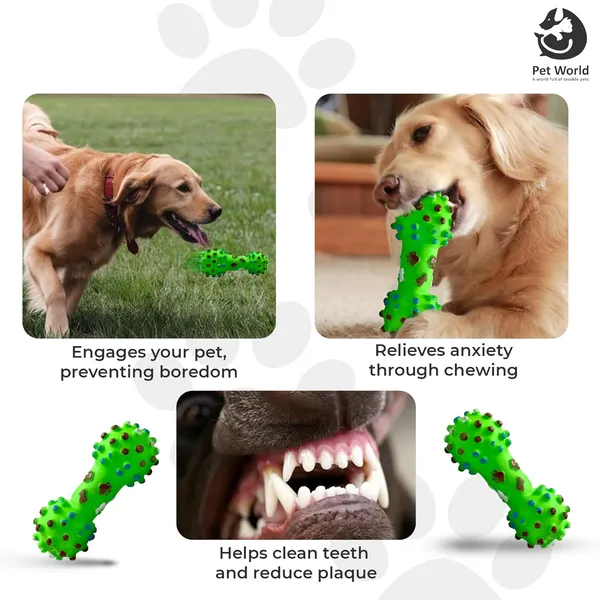Green_Premium_Vinyl_Spike_Dumbbell_Toy_For_All_Pets