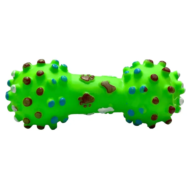 Green_Premium_Vinyl_Spike_Dumbbell_Toy_For_All_Pets