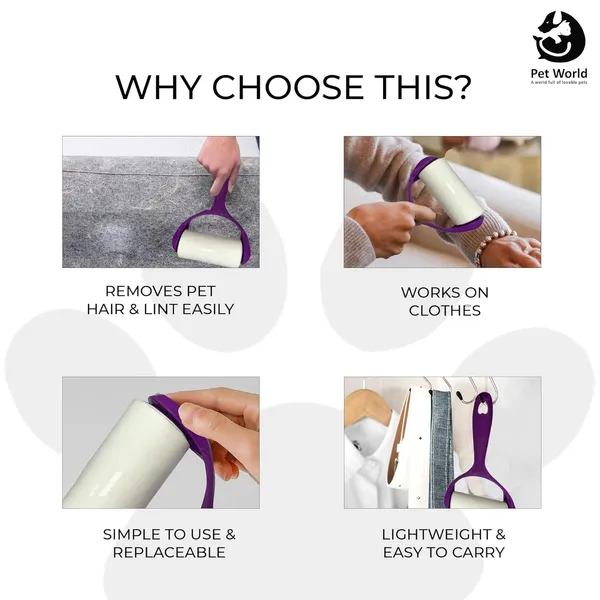 Purple_&_White_Premium_Comfort_Lint_Roller_For_Pets