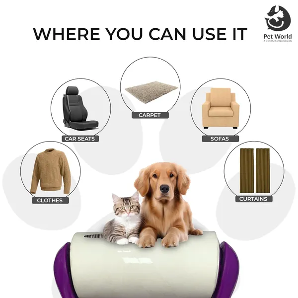 Purple_&_White_Premium_Comfort_Lint_Roller_For_Pets