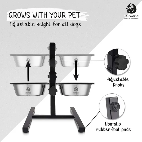 Black_Matt_Premium_Adjustable_Elevated_Double_Bowls_With_Stand_For_All_Pets_(750_Ml)