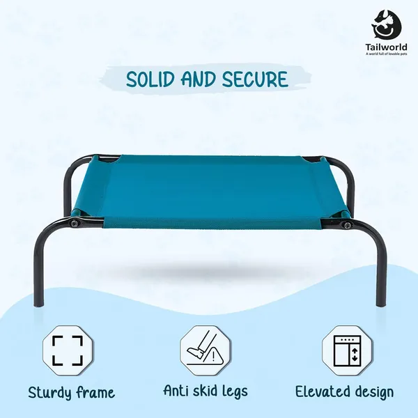 Teal_Premium_Elevated_Bed_For_All_Pets