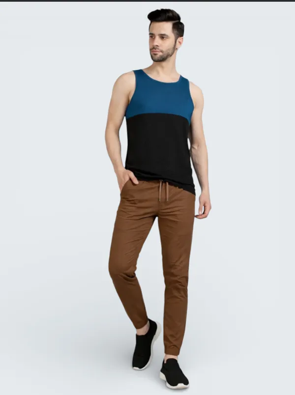 Khaki_Cotton_Blend_Relaxed_Fit_Casual_Jogger_For_Men