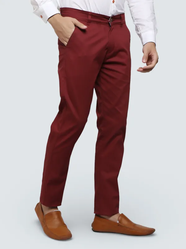 Maroon_Cotton_Mid-Rise_Stretchable_Slim_Fit_Casual_Trousers_|_Chinos_For_Men