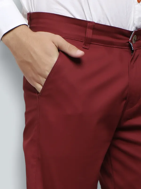 Maroon_Cotton_Mid-Rise_Stretchable_Slim_Fit_Casual_Trousers_|_Chinos_For_Men