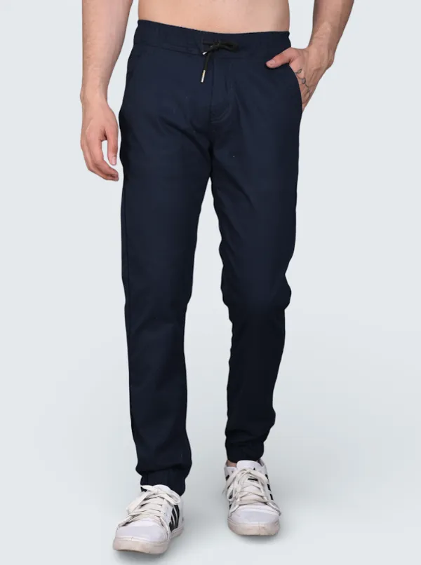 Blue_Cotton_Blend_Relaxed_Fit_Casual_Jogger_For_Men