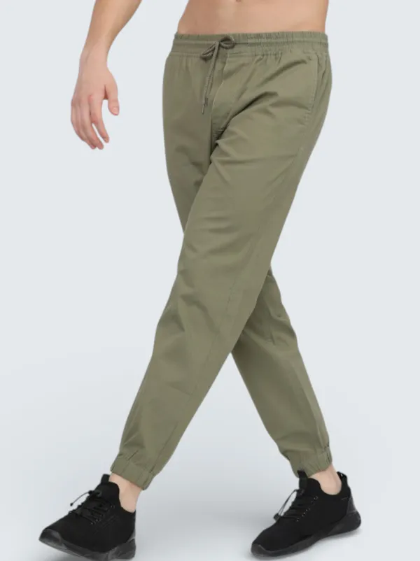 Leaf_Green_Cotton_Blend_Relaxed_Fit_Casual_Jogger_For_Men