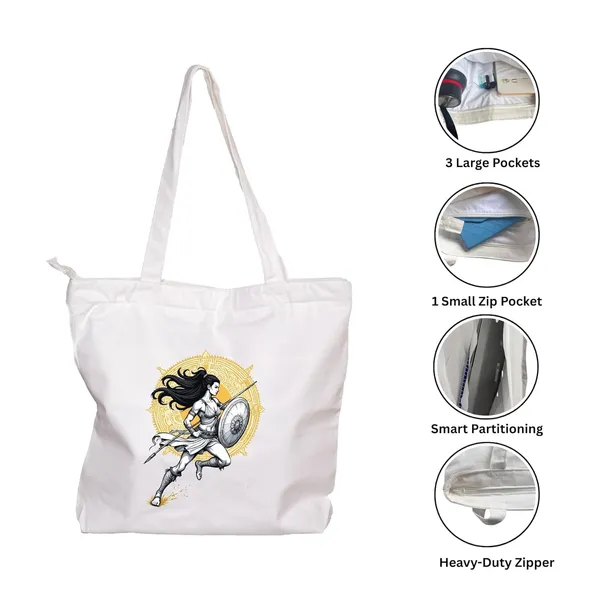 White_Everyday_Large_Totebag,_For_Shopping_Collage_And_Office_UseFor_Womens