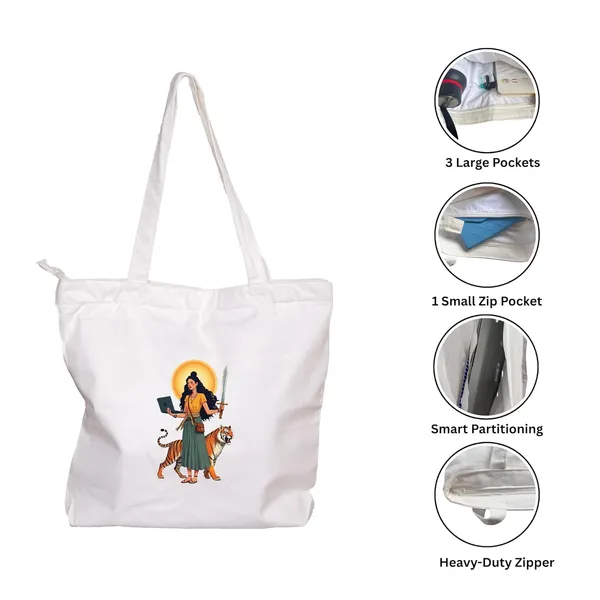 White_Everyday_Large_Totebag,_For_Shopping_Collage_And_Office_Use_For_Womens