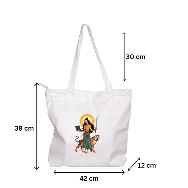 White_Everyday_Large_Totebag,_For_Shopping_Collage_And_Office_Use_For_Womens