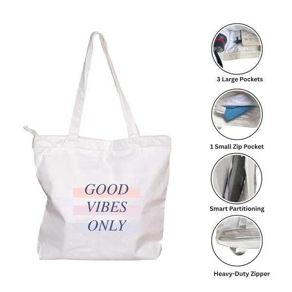 White_Trending_Large_Canvas_Tote_Bag__|_Cotton_Shoulder_Zipper_Bag_For_Office,_College,_Shopping_&_Daily_Use_|_15Kg_Load_Capacity_|_Waterproof_Lining|Organiser_Bag_(Zpmh008_-_W)_For_Unisex