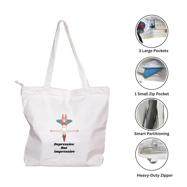 White_Trending_Large_Canvas_Tote_Bag__|_Stylish_Cotton_Shoulder_Zipper_Bag_For_Office,_College,_Shopping_&_Daily_Use_|_15Kg_Load_Capacity_|_Waterproof_Lining|Organiser_Bag_(Zpmh002-W)_For_Unisex