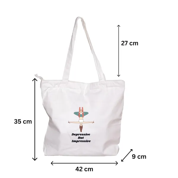 White_Trending_Large_Canvas_Tote_Bag__|_Stylish_Cotton_Shoulder_Zipper_Bag_For_Office,_College,_Shopping_&_Daily_Use_|_15Kg_Load_Capacity_|_Waterproof_Lining|Organiser_Bag_(Zpmh002-W)_For_Unisex