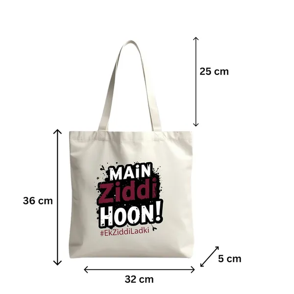 White_Printed_Tote_Bag__&_Girls_|_Reusable_Cotton_Canvas_Bag_For_Office,_College,_Market_&_Daily_Use_|_Lightweight_&_Eco-Friendly_For_Unisex