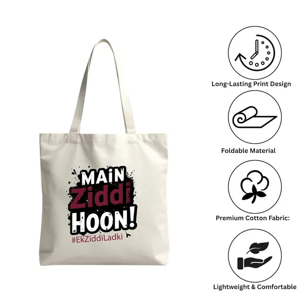 White_Printed_Tote_Bag__&_Girls_|_Reusable_Cotton_Canvas_Bag_For_Office,_College,_Market_&_Daily_Use_|_Lightweight_&_Eco-Friendly_For_Unisex