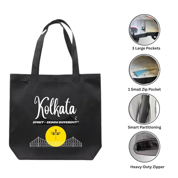 Black_Trending_Large_Canvas_Tote_Bag__|_Stylish_Cotton_Shoulder_Zipper_Bag_For_Office,_College,_Shopping_&_Daily_Use_|_15Kg_Load_Capacity_|_Waterproof_Lining|Organiser_Bag_(Zpgn013)_For_Unisex
