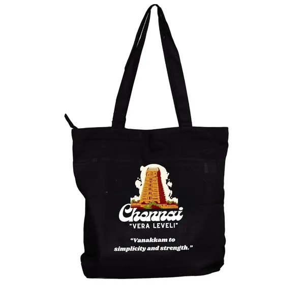 Black_Trending_Large_Canvas_Tote_Bag__|_Stylish_Cotton_Shoulder_Zipper_Bag_For_Office,_College,_Shopping_&_Daily_Use_|_15Kg_Load_Capacity_|_Waterproof_Lining|Organiser_Bag_(Zpcv-03B)_For_Unisex
