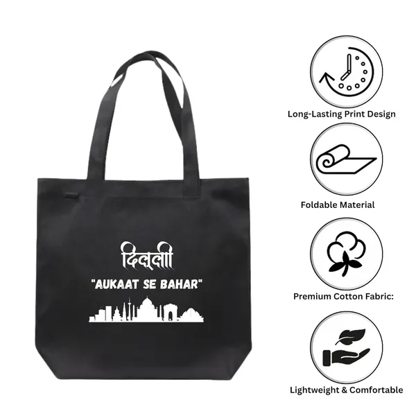 Black_Trending_Large_Canvas_Tote_Bag__|_Stylish_Cotton_Shoulder_Zipper_Bag_For_Office,_College,_Shopping_&_Daily_Use_|_15Kg_Load_Capacity_|_Waterproof_Lining|Organiser_Bag_(Zpcv-05B)_For_Unisex