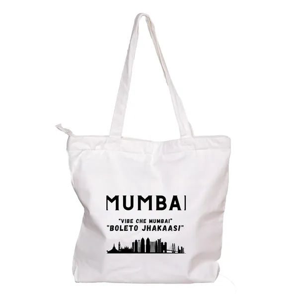 White_Trending_Large_Canvas_Tote_Bag__|_Cotton_Shoulder_Zipper_Bag_For_Office,_College,_Shopping_&_Daily_Use_|_15Kg_Load_Capacity_|_Waterproof_Lining|Organiser_Bag_(Zpcv-04W)_For_Unisex