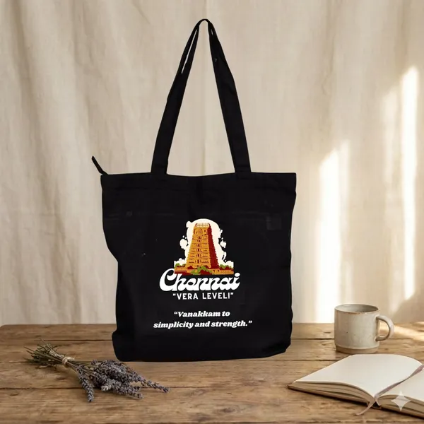Black_Trending_Large_Canvas_Tote_Bag__|_Stylish_Cotton_Shoulder_Zipper_Bag_For_Office,_College,_Shopping_&_Daily_Use_|_15Kg_Load_Capacity_|_Waterproof_Lining|Organiser_Bag_(Zpcv-03B)_For_Unisex