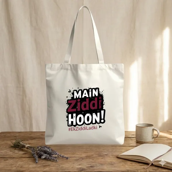 White_Printed_Tote_Bag__&_Girls_|_Reusable_Cotton_Canvas_Bag_For_Office,_College,_Market_&_Daily_Use_|_Lightweight_&_Eco-Friendly_For_Unisex