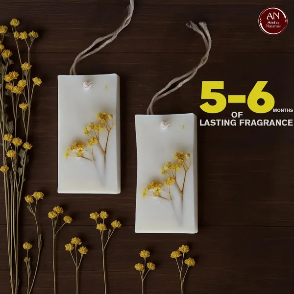 Yellow_And_White__Scented_Soy_Wax_Handmade_Sachet_Tablet_&_Air_Freshener_Bars_Pack_Of_2