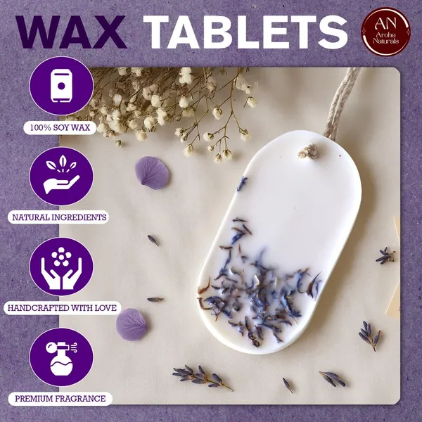 White_Scented_Soy_Wax_Handmade_Bluecorn_Flower_Wax_Tablet