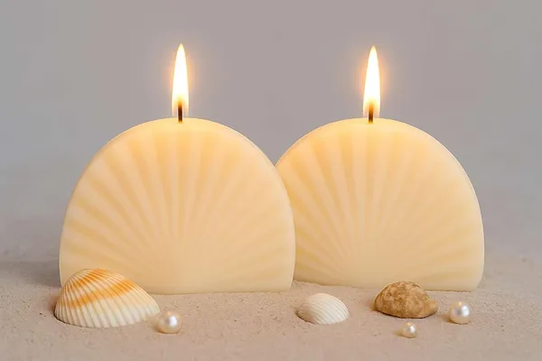 White_Seashell_Soy_Wax_Scented_Candle_For_Home_Decor_&_Gifting_Pack_Of_2