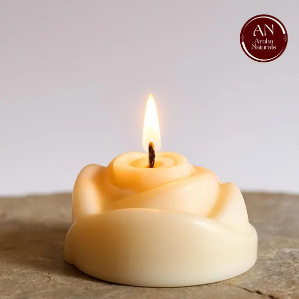 White_Soy_Wax_Scented_Rose_Shape_Mulberry_Vanilla_Candle_Pack_Of_2