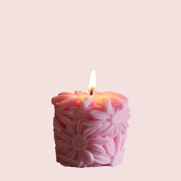Pink_Handcrafted_Soy_Wax_Candle_Sunflower_Shape_Scented_Candle_With_Fragrance