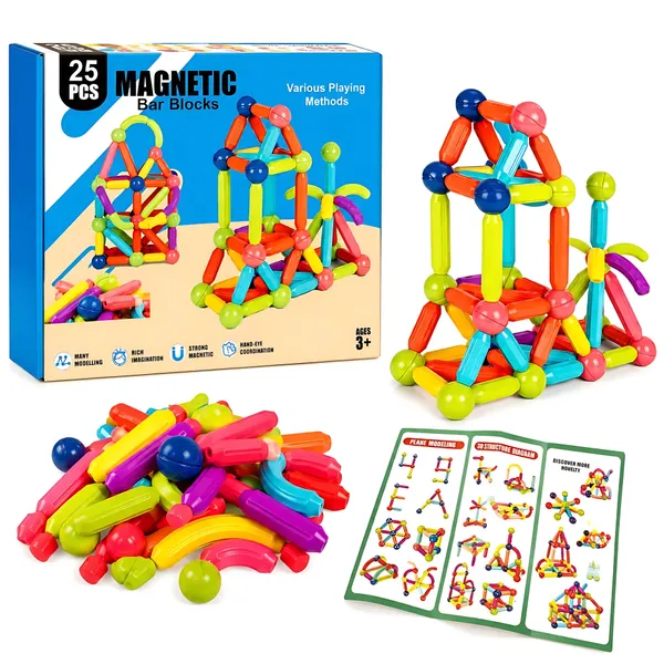 25_PCS_Magnetic_Sticks_and_Balls_Set_-_Educational_STEM_Building_Blocks_Construction_Toy,_3D_Magnet_Bars_&_Balls_Set