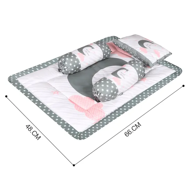 Grey_3_Pillows_&_Moon_Cotton_Baby_Bed_for_0-1_Year_BB107