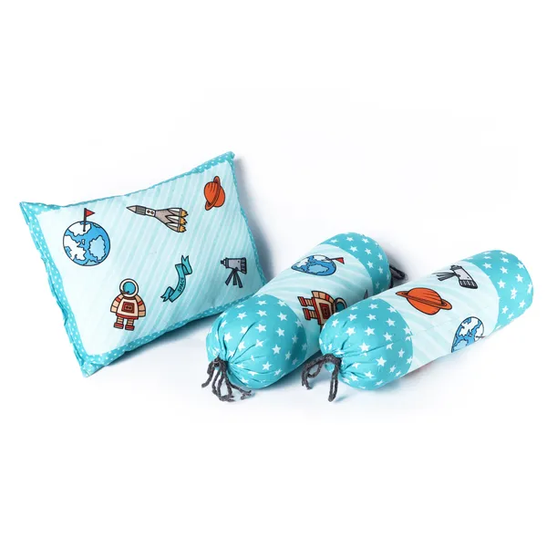 Blue_3_Pillows_&_Space_Theme_Cotton_Baby_Bed_for_0-1_Year_BB109