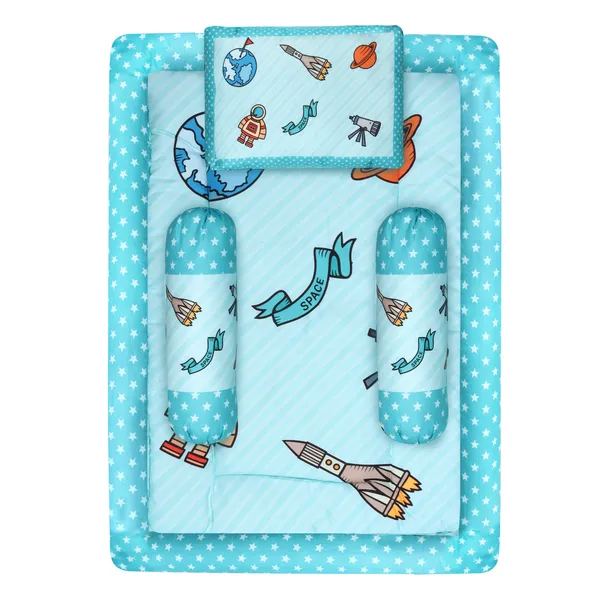 Blue_3_Pillows_&_Space_Theme_Cotton_Baby_Bed_for_0-1_Year_BB109