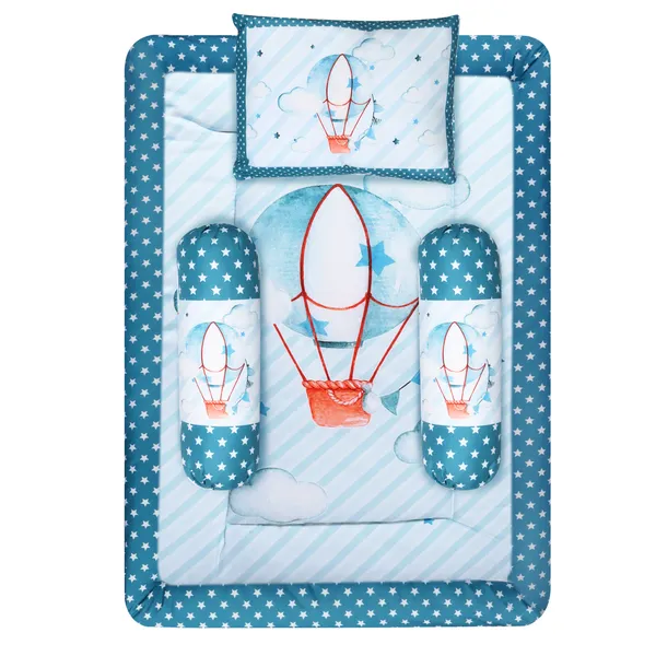 Blue_3_Pillows_&_Balloons_Theme__Cotton_Baby_Bed_for_0-1_Year_BB110
