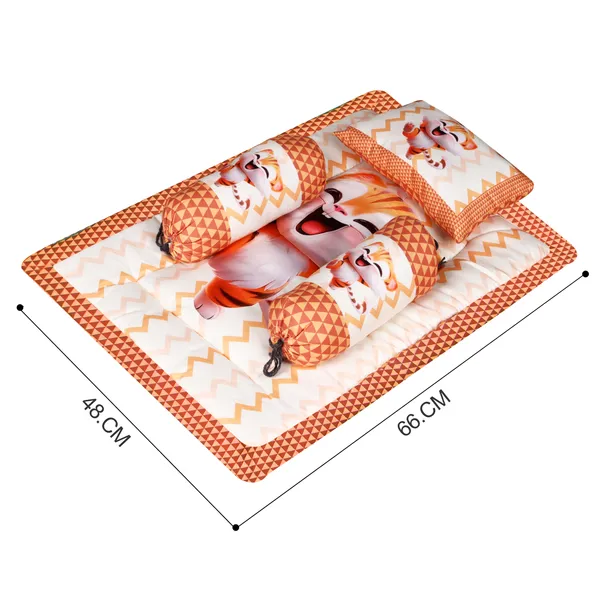 Orange_3_Pillows_&_Cat_Character_Cotton_Baby_Bed_for_0-1_Year_BB111