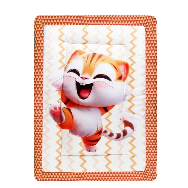 Orange_3_Pillows_&_Cat_Character_Cotton_Baby_Bed_for_0-1_Year_BB111