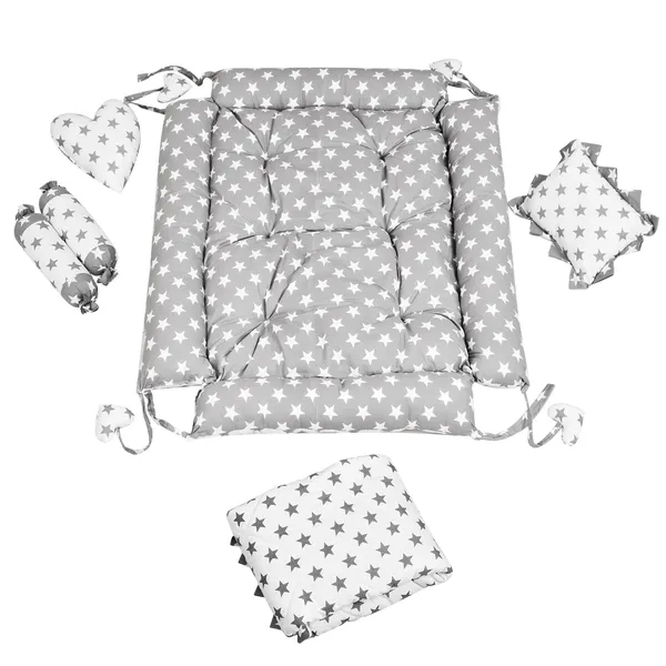 Grey_4_Pillows_Cotton_Baby_Bed_for_0-6_Month_BB12