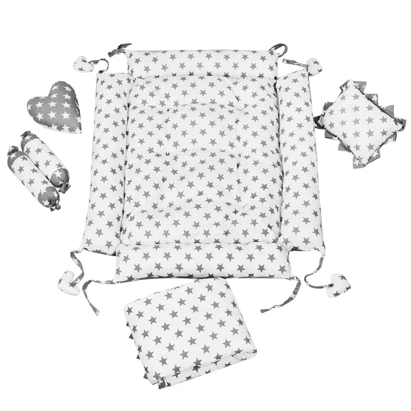 Grey_4_Pillows_Cotton_Baby_Bed_for_0-6_Month_BB12