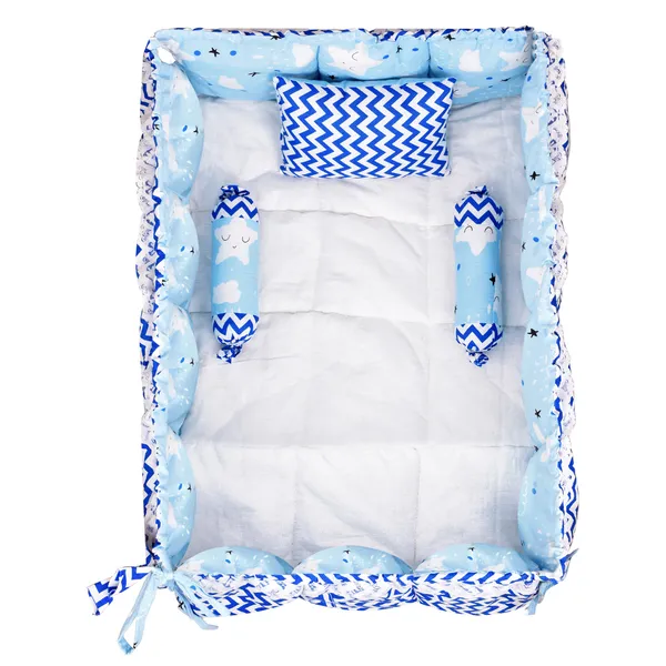 Blue_3_Pillows_Cotton_Baby_Bed_for_0-6_Month_BB17