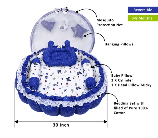 Blue_Mosquito_Protection_Net_Cotton_Baby_Bed_for_0-6_Month_BB20