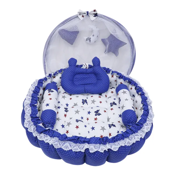 Blue_Mosquito_Protection_Net_Cotton_Baby_Bed_for_0-6_Month_BB20